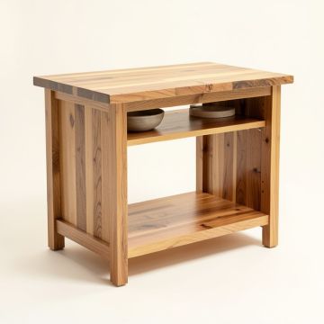 Cuthbert Kitchen Cart With Butcher Block (synthetic illustration; no displayed measurements)
