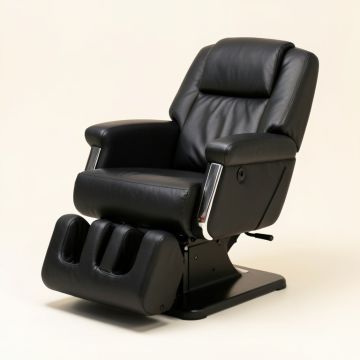 Adjustable Hydraulic Barber Salon Reclining Massage Chair (synthetic illustration; no displayed measurements)