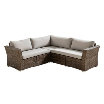 Soria Outdoor 6 Piece Rattan Sectional Seating Group With Cushions