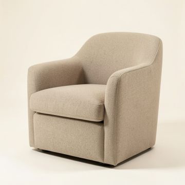 Aous 31.75 '' Wide Polyester Barrel Chair (synthetic illustration; no displayed measurements)