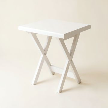 Rowan Bend Compact Balcony Table - White (synthetic illustration; no displayed measurements)