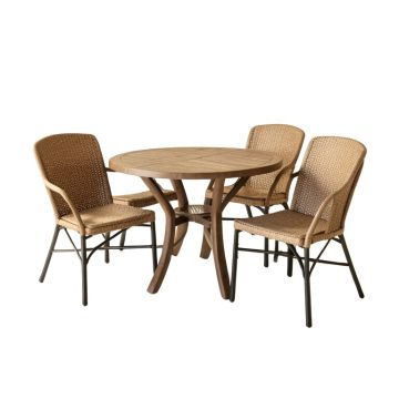 Alegre Round 2 - Person 21 '' Long Bistro Set