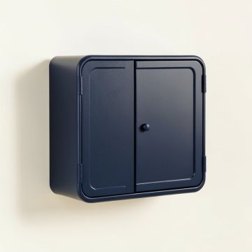 Hill Brook Wall-Mounted Entry Cabinet - Navy (synthetic illustration; no displayed measurements)
