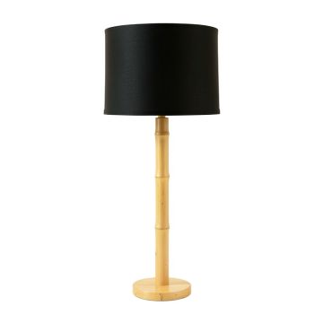 Olive Bridge Floor Lamp With A Plain Fabric Shade - Black