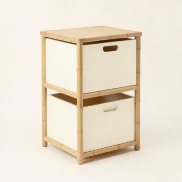 Briar Brook Freestanding Pull-Out Hamper Cabinet - Cream (synthetic illustration; no displayed measurements)