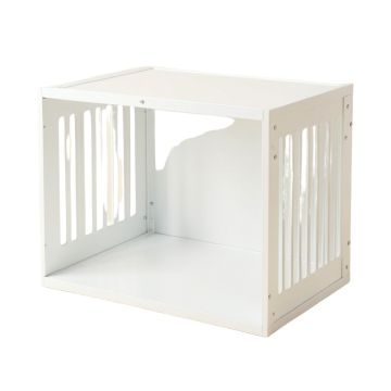 Dawn Canyon Empty Furniture-Style Pet Crate - White