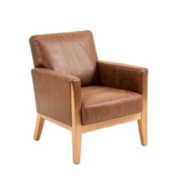Tommy 28 '' Wide Vegan Leather Club Chair
