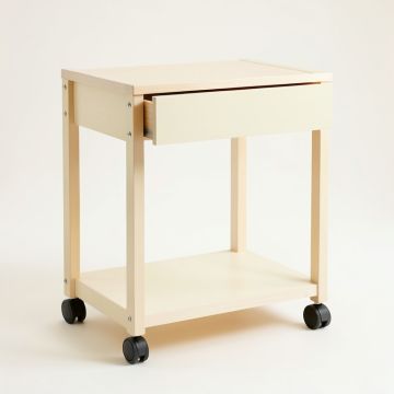 Hill Bend Empty Rolling Workshop Cart - Cream (synthetic illustration; no displayed measurements)