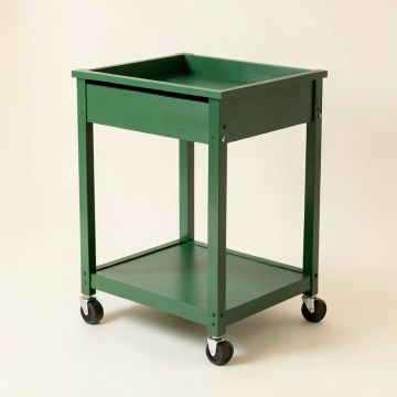Bay Bridge Empty Rolling Workshop Cart - Green (synthetic illustration; no displayed measurements)