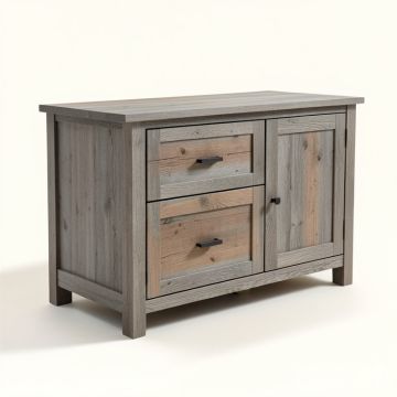 Kaylin 65.91 '' Wide 3 Drawer Pine Wood Buffet Table (synthetic illustration; no displayed measurements)