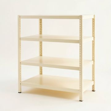 Maple Edge Desktop Shelving Unit - Ivory (synthetic illustration; no displayed measurements)