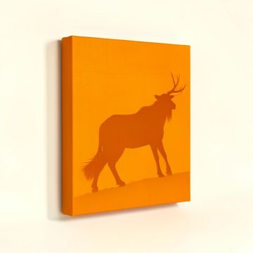 Sunny Stag Wall Art On Canvas (synthetic illustration; no displayed measurements)