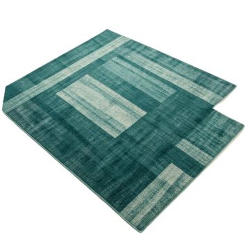 Agnus Striped Teal Indoor / Outdoor Area Rug