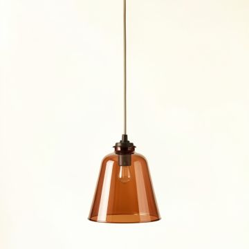 Summit Crest Pendant Light Suspended From One Plain Cable - Terracotta (synthetic illustration; no displayed measurements)