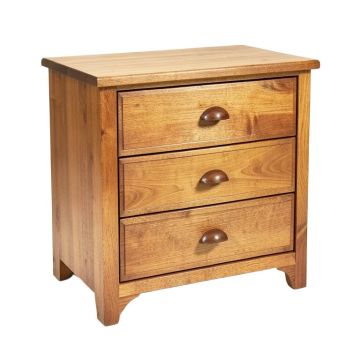 Santa Cruz Solid Wood 3 Drawer End Table