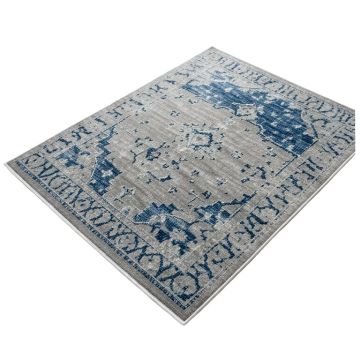 Anaheim Hand-Tufted Cotton Gray/Multi/Blue Area Rug