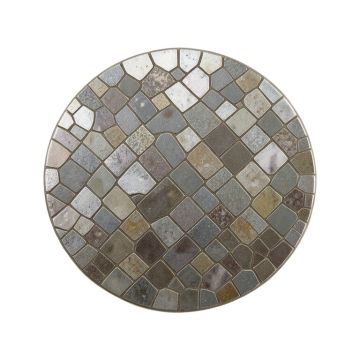 0.9 '' X 0.9 '' Metal Penny Round Mosaic Wall Tile
