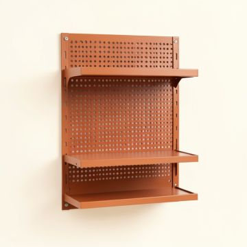 Holly Bluff Empty Wall-Mounted Tool Organizer Panel - Terracotta (synthetic illustration; no displayed measurements)