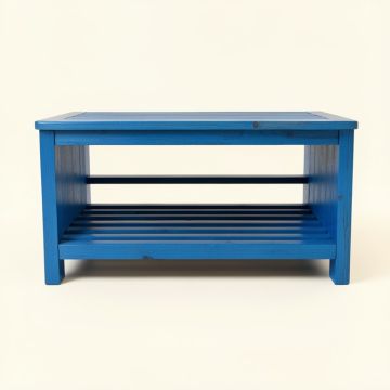 Juniper Dale Shoe Storage Bench - Blue (synthetic illustration; no displayed measurements)