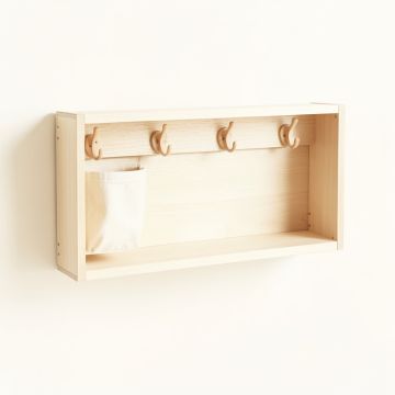 Olive Brook Wall-Mounted Entryway Organizer Shelf - Ivory (synthetic illustration; no displayed measurements)