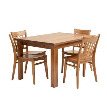 Svartalfar Butterfly Leaf Rubberwood Solid Wood Dining Set