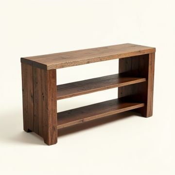 Gladstone Wood Shelves Storage Bench (synthetic illustration; no displayed measurements)