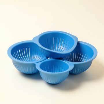 Homeries Silicone\T 4 Piece Colander Set (synthetic illustration; no displayed measurements)