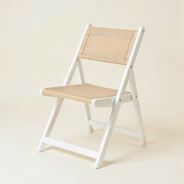 Pine Crossing Folding Outdoor Chair - White (synthetic illustration; no displayed measurements)