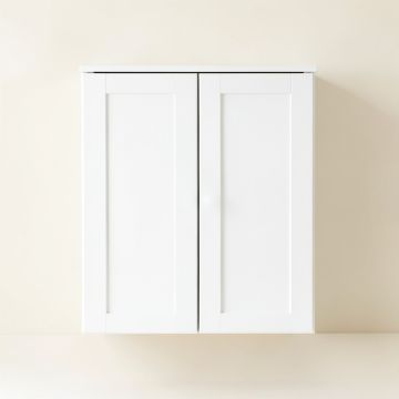 Heath Bridge Wall-Mounted Laundry Cabinet - White (synthetic illustration; no displayed measurements)