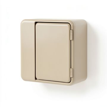 Hazel Bridge Wall-Mounted Entry Cabinet - Beige (synthetic illustration; no displayed measurements)