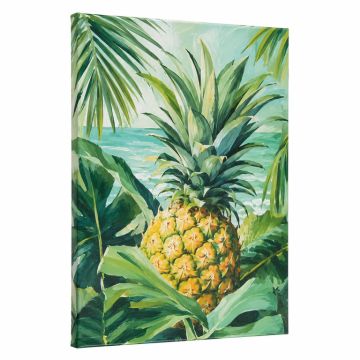 Pineapple In Paradise By Chelsea Victoria - Unframed Graphic Art Print On Canvas