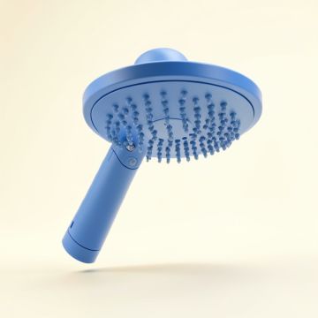4-Inch 5-Function 25-Spray Modes Blue Led Multi Function Dual Shower Head (synthetic illustration; no displayed measurements)