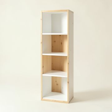 Wren Crossing Narrow Cubby Tower - White (synthetic illustration; no displayed measurements)