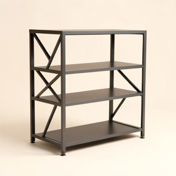 Evonna Industrial Etagere Bookcase (synthetic illustration; no displayed measurements)