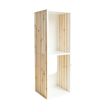 Briar Branch Narrow Cubby Tower - White