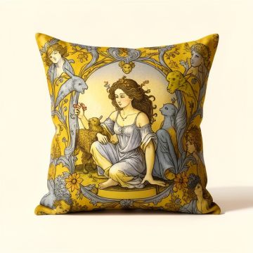 Alphonse Mucha Zodiac Euro Pillow Cover (synthetic illustration; no displayed measurements)