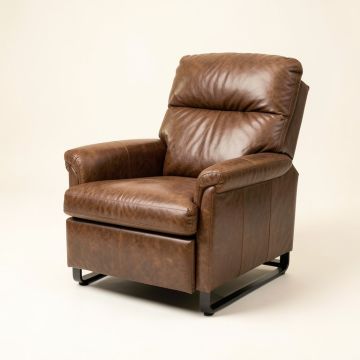31.6 '' Wide Faux Leather Manual Swivel Ergonomic Recliner (synthetic illustration; no displayed measurements)
