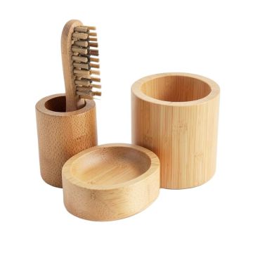 Mcgonigal Bamboo 4 Piece Bathroom Accessory Set