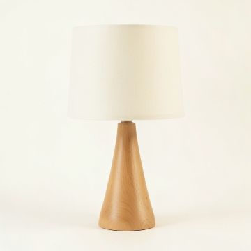 Flint Bend Table Lamp With A Plain Fabric Shade - Ivory (synthetic illustration; no displayed measurements)