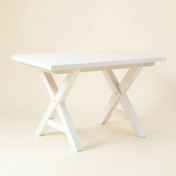 Vale Arc Patio Table - White (synthetic illustration; no displayed measurements)