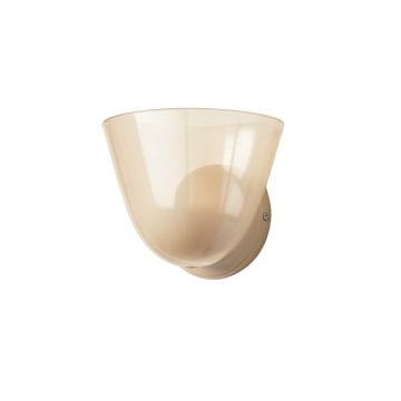 Sage Bend Wall Sconce Mounted On A Plain Wall - Beige