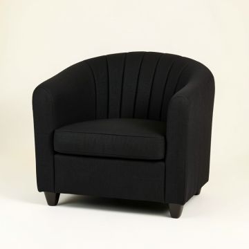 Fern Dell Upholstered Armchair - Black (synthetic illustration; no displayed measurements)