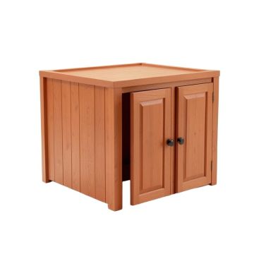 Maple Bend Empty Furniture-Style Litter Enclosure - Terracotta