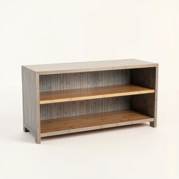 Vale Bend Low Bookcase - Gray (synthetic illustration; no displayed measurements)