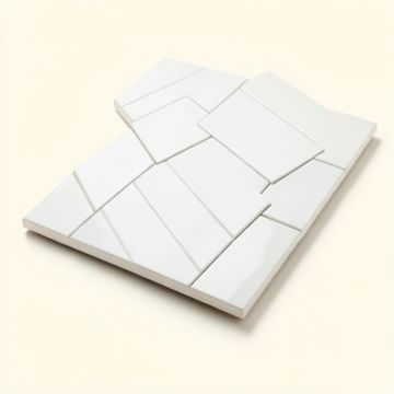 Domino 1 '' X 3 '' Porcelain Herringbone Mosaic Wall & Floor Tile (synthetic illustration; no displayed measurements)