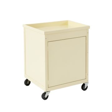 Slate Branch Empty Rolling Workshop Cart - Cream
