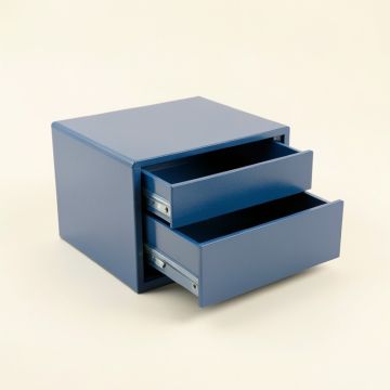 Meadow Edge Small-Parts Storage Drawer Cabinet - Blue (synthetic illustration; no displayed measurements)