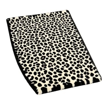 Zambiana Animal Print Tufted Black/Ivory Area Rug (synthetic illustration; no displayed measurements)