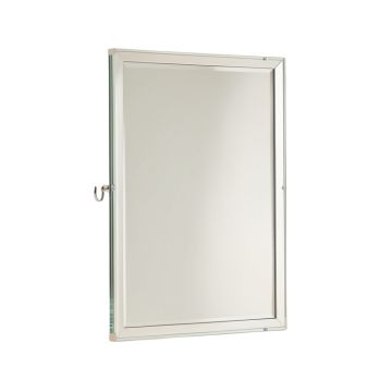 Gennessee Beveled Polished Frameless Wall Mirror With Hooks