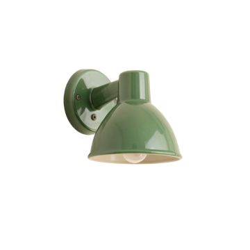 Maple Bend Wall Sconce Mounted On A Plain Wall - Green